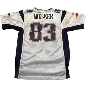 New England Patriots Wes Welker‎ #83 Reebok On Field NFL Jersey Boy L 14/16